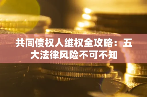 济南共同债权人维权全攻略：五大法律风险不可不知