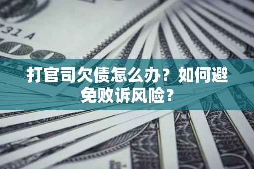 济南打官司欠债怎么办？如何避免败诉风险？