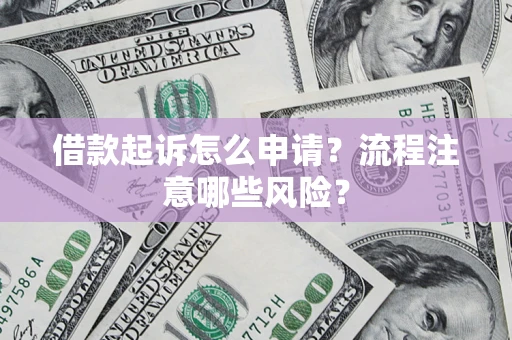 济南借款起诉怎么申请？流程注意哪些风险？