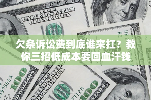 济南欠条诉讼费到底谁来扛？教你三招低成本要回血汗钱